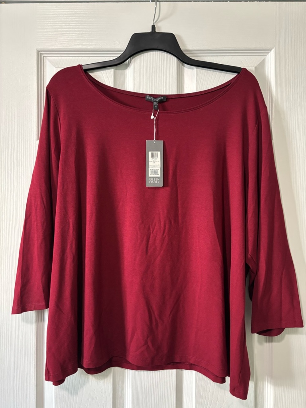 Eileen Fisher Women's Boatneck 3/4-Sleeve Top